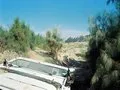Driving through the river bed