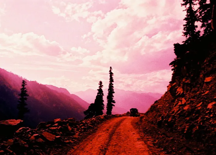 Driving down the Lowari Pass