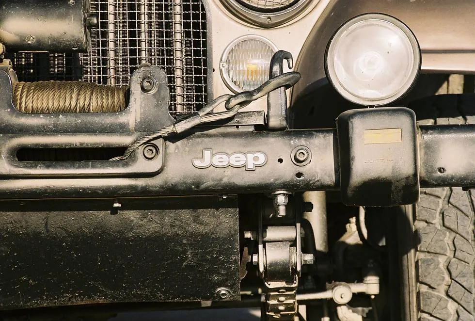 Jeep bumper closeup