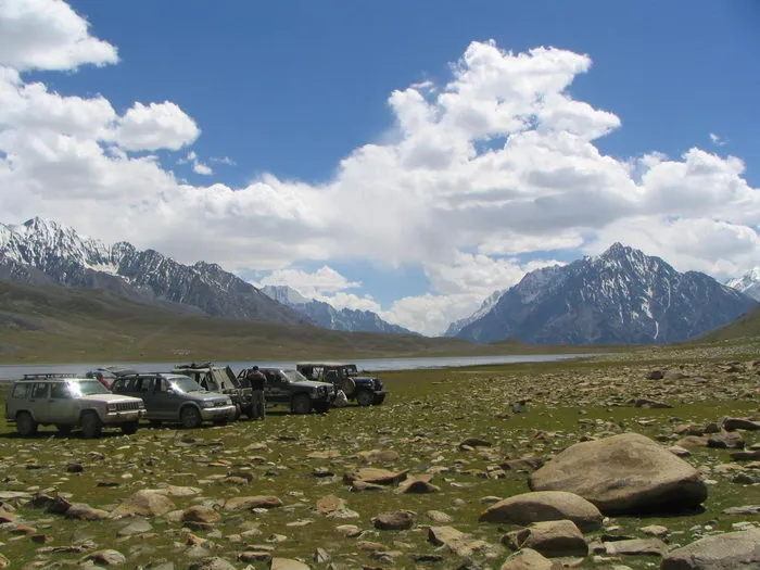 Jeeps at Shandur