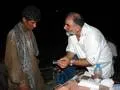 Doctor handing out medicines
