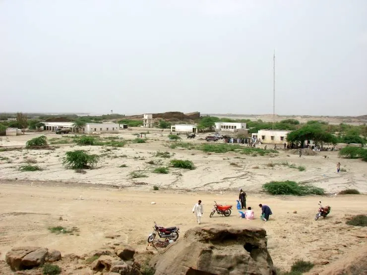 View of the coastguard camp
