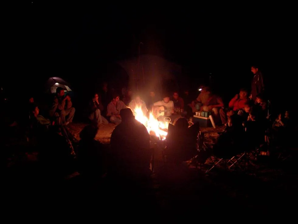 Campsite at night