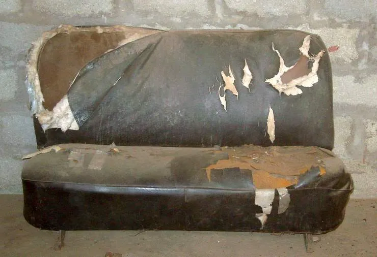 The old bench seat bites the dust