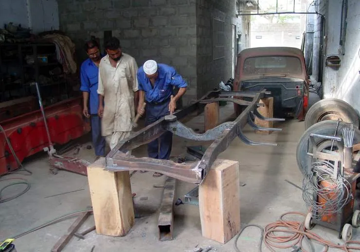 Hammering the chassis straight
