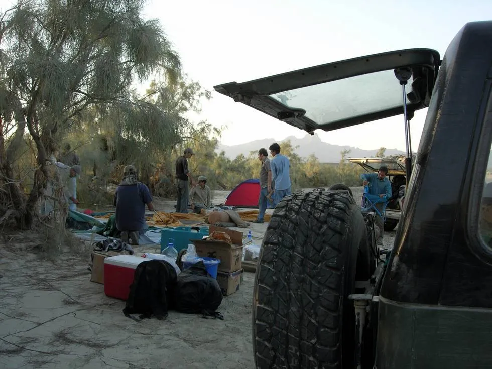 Setting up camp