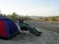 Watching the tents being put up