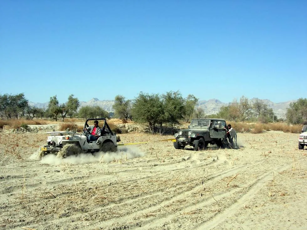 M38 trying to tow the CJ7