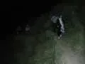 Trekking up the mountain at night