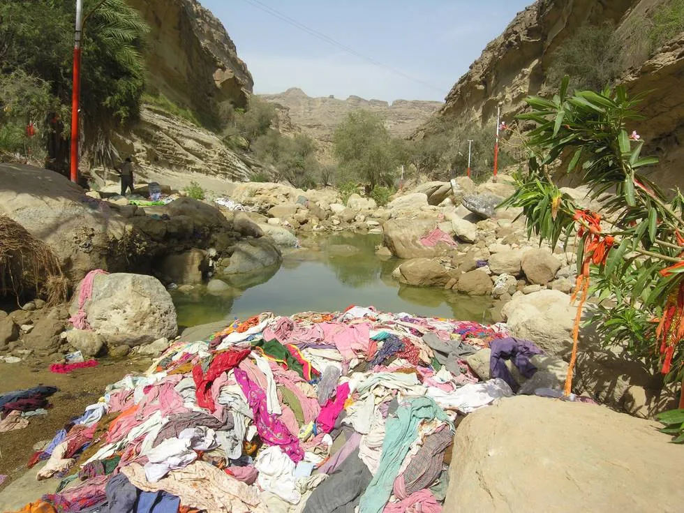 Discarded clothes at Nani Mander
