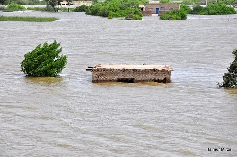 Submerged house in Jamshoro