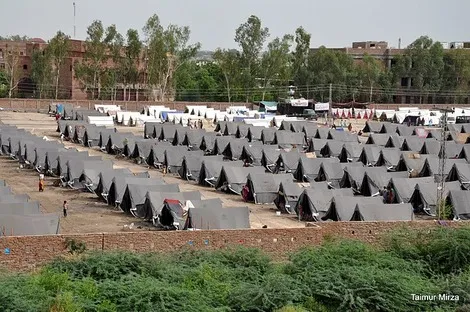 One of the many tent cities