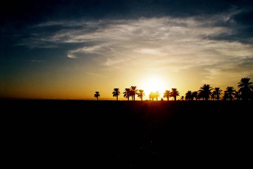 Sunset in the Mashkell desert