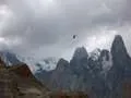 Helicopter flying overhead
