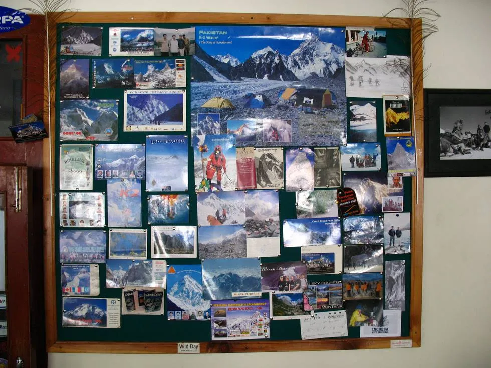 The board at the Indus Motel