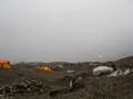 Goro II campsite snowing