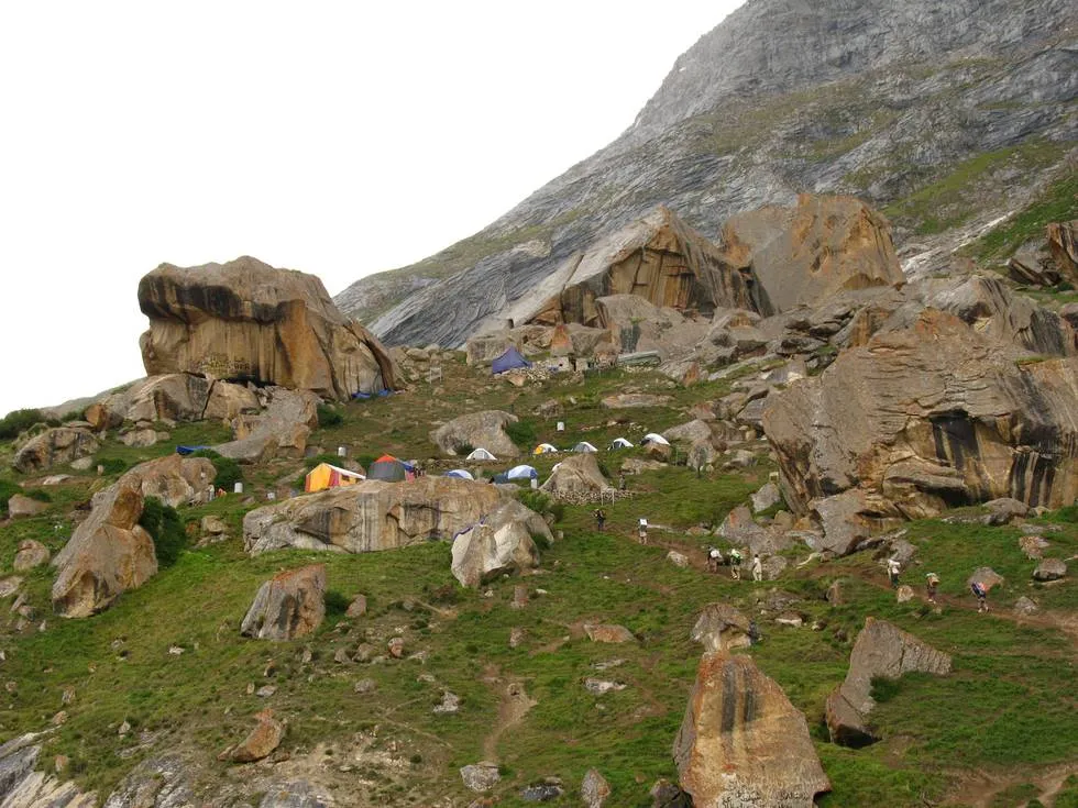 Closer view of the Urdukas campsite