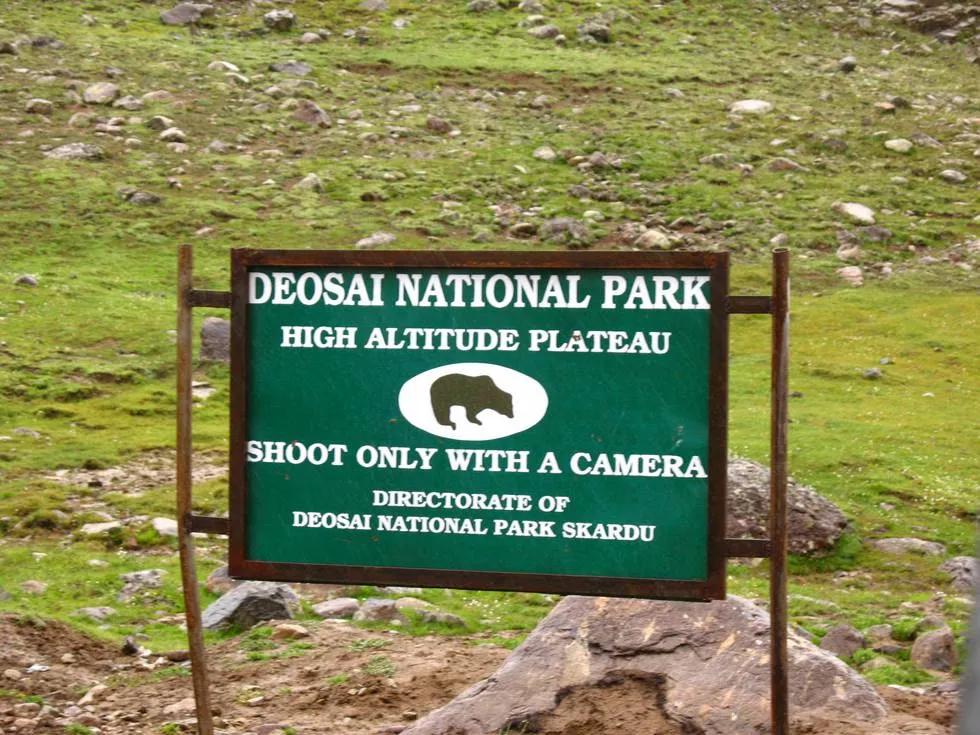 Deosai park sign