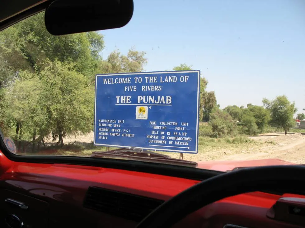 Sign board as you enter Punjab from Sindh