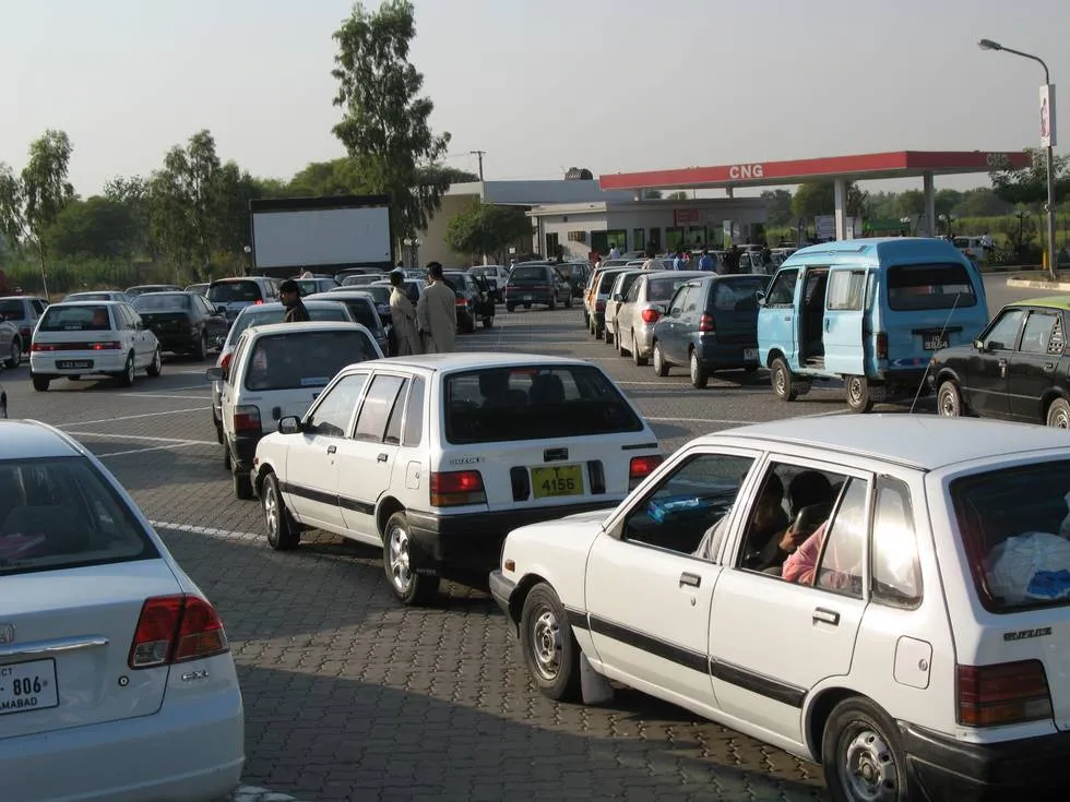 CNG line up on the Motorway