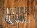 Locally made knives for cutting grass for fodder
