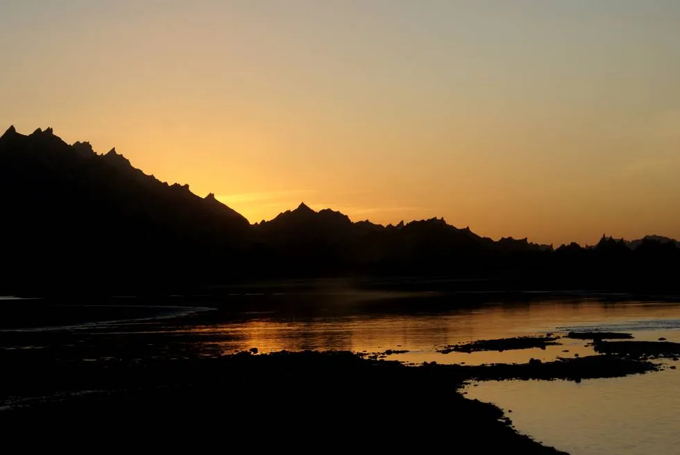 The sunset in the Hingol Valley