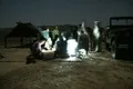 The medical camps going on at night