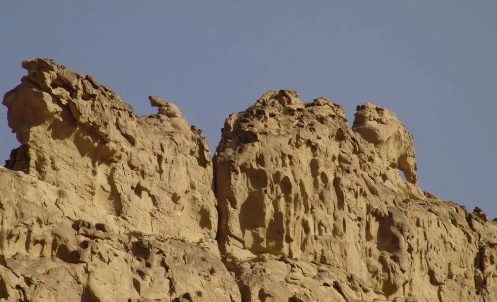 Wind eroded outcrop