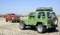 The Red Truck and the Green Jeep.