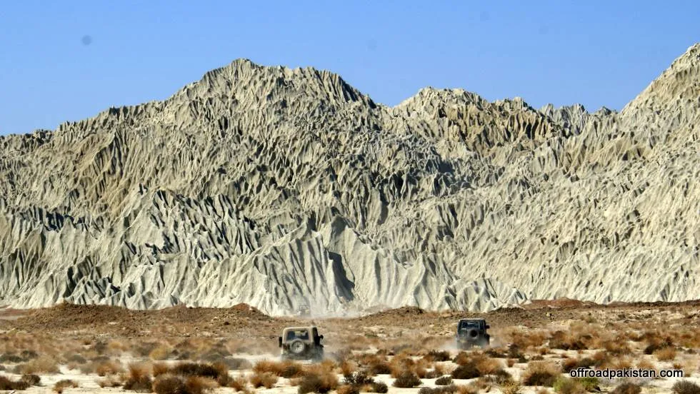 The mud mountains.