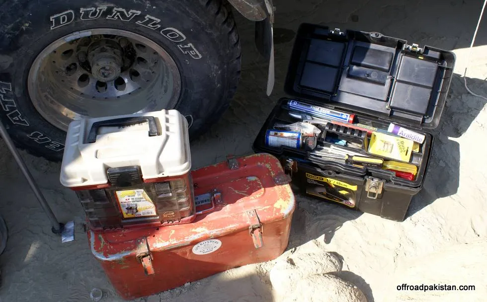 Well equiped toolboxes.