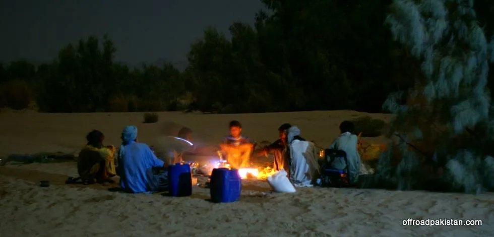 The guides preparing their food.