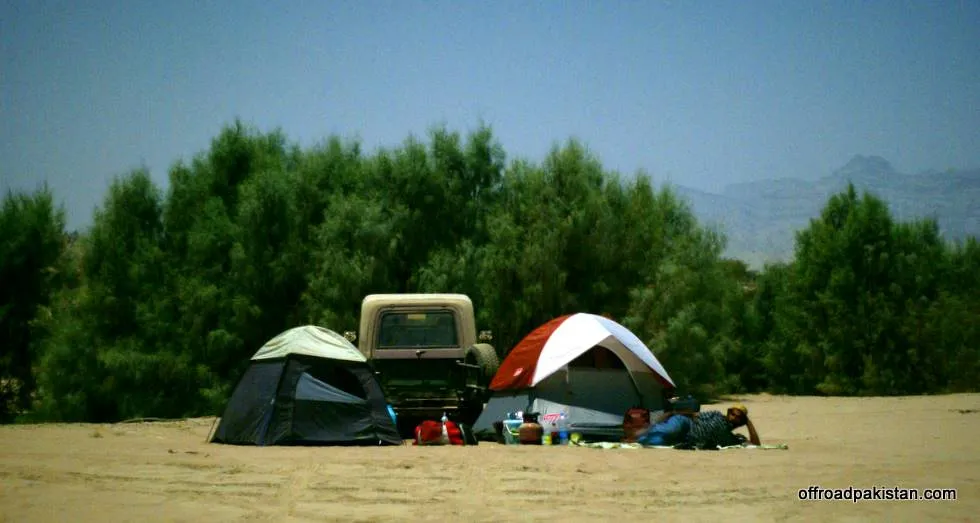 The moonlit campsite. Yes