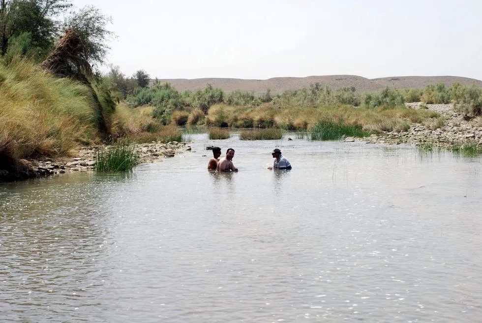 Cooling off in the river
