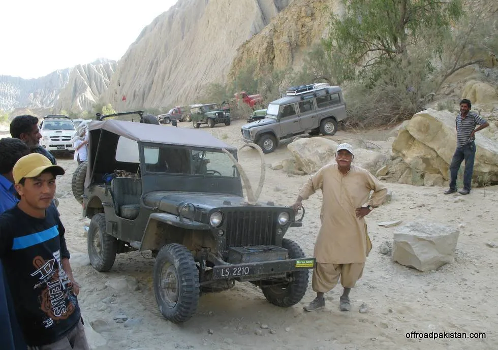 Wazir Ahmad with his old Jeep