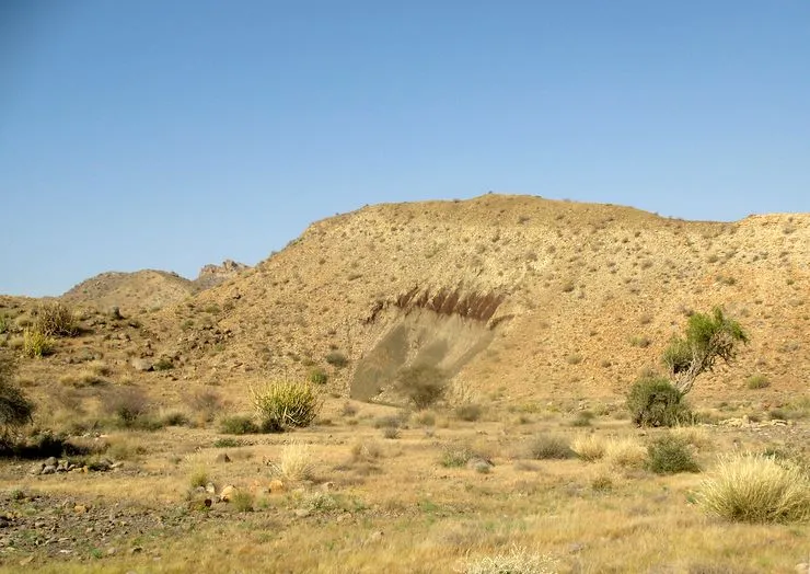 Giant claw marks on the mountainside!