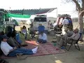 Resting under the shade of TM's car tent in Sorh Valley