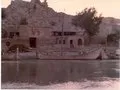 Fishing boat in front of a village downstream of Attock