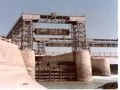 View of the boat lock downstream of Kotri Barrage