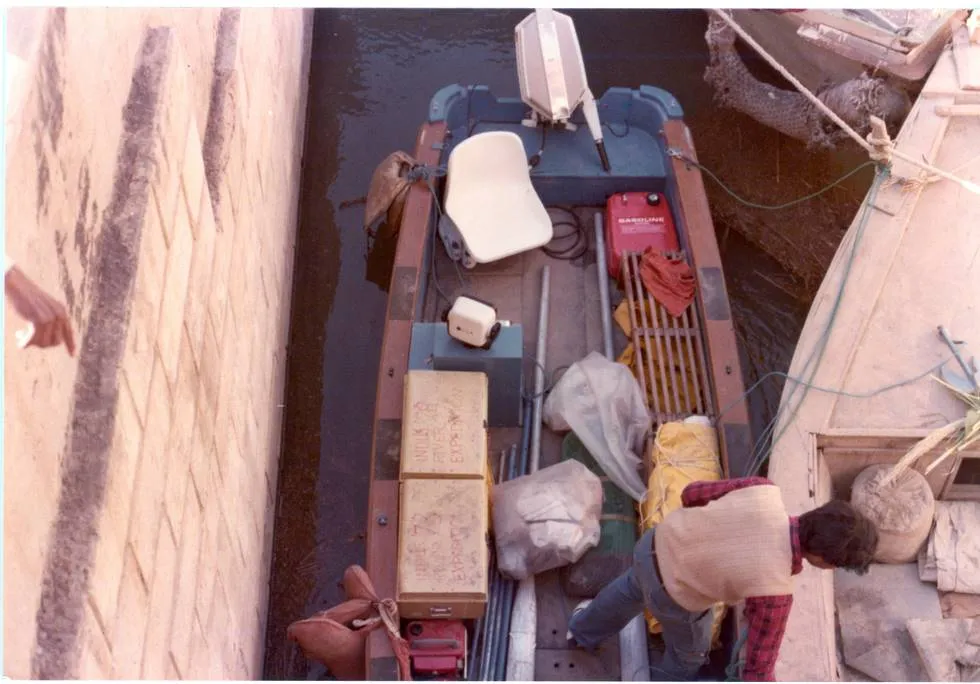 View of the boat from top