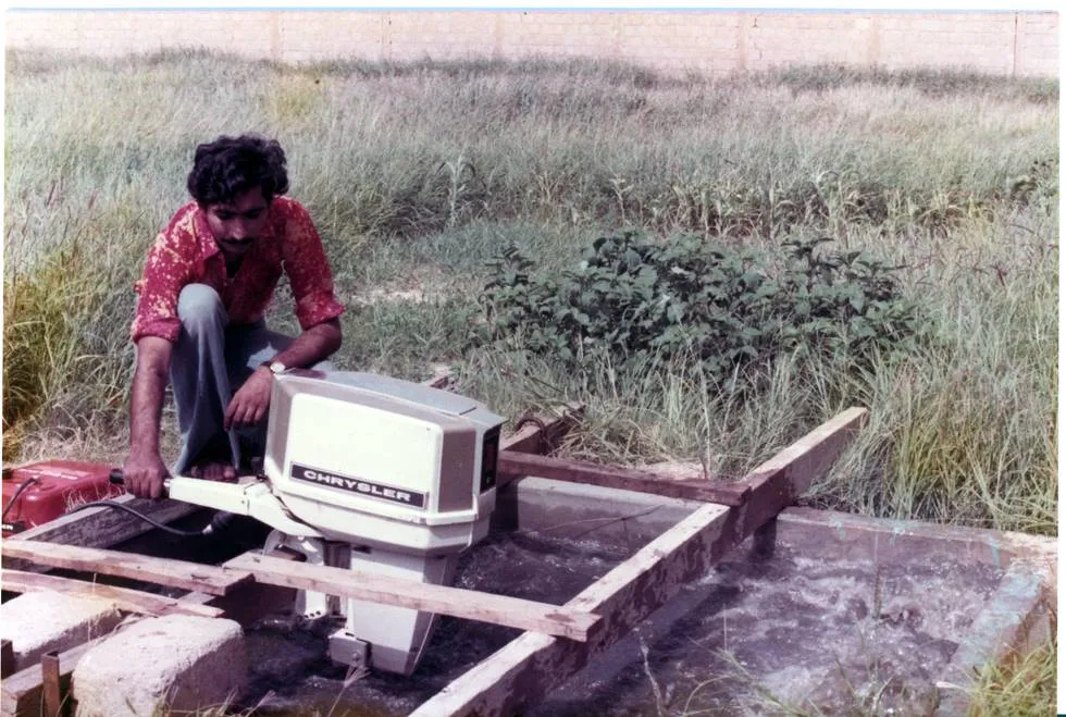 Testing of the outboard boat engine