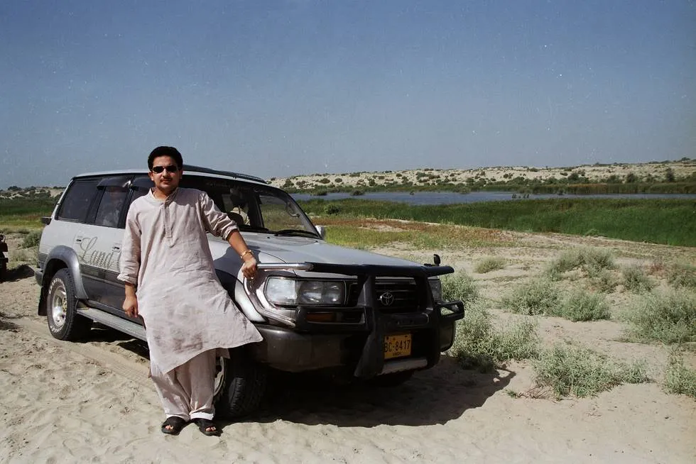Ali Raza with Land Cruiser